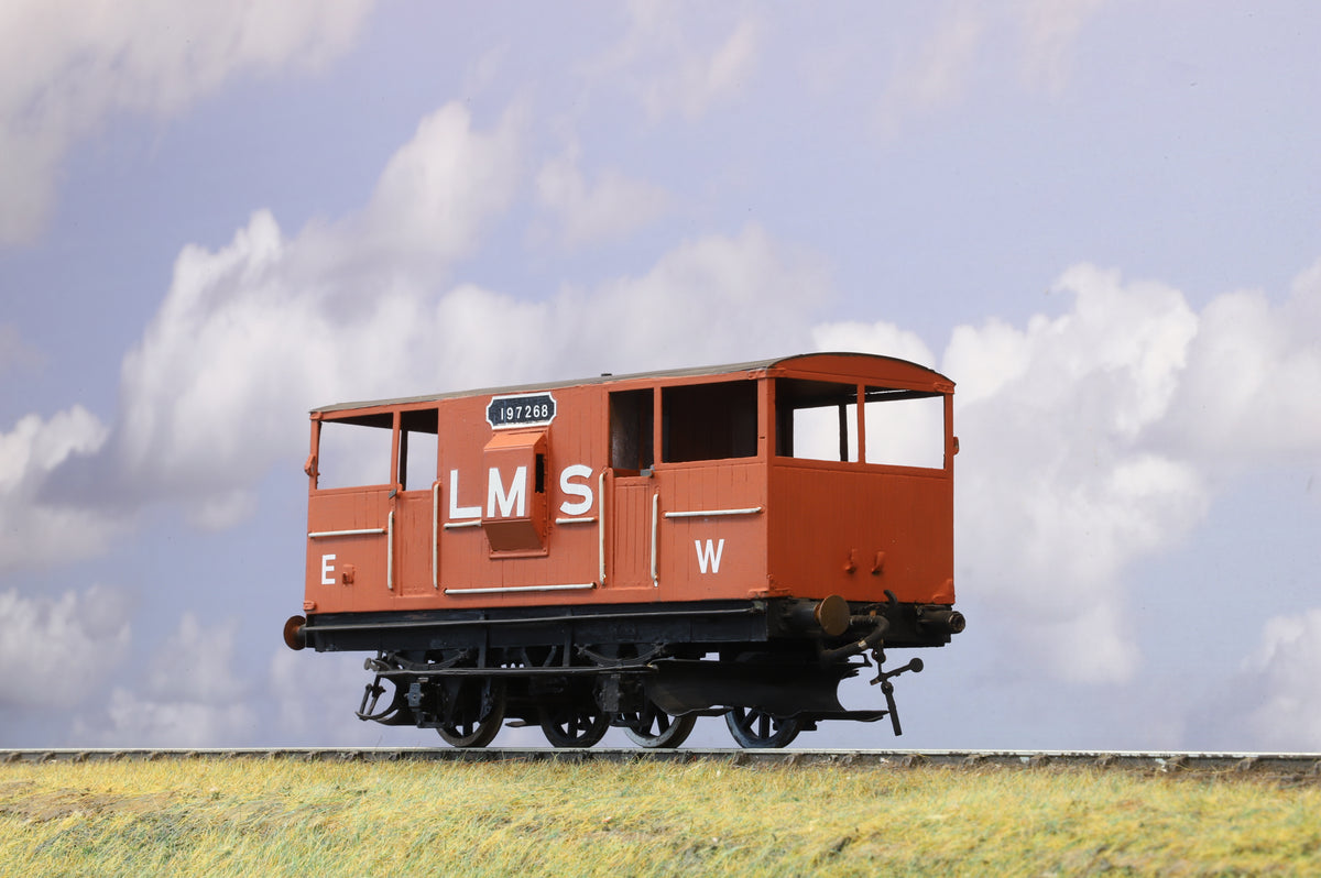Kit-built Finescale O Gauge LMS Oyster Brake Van No. 197268