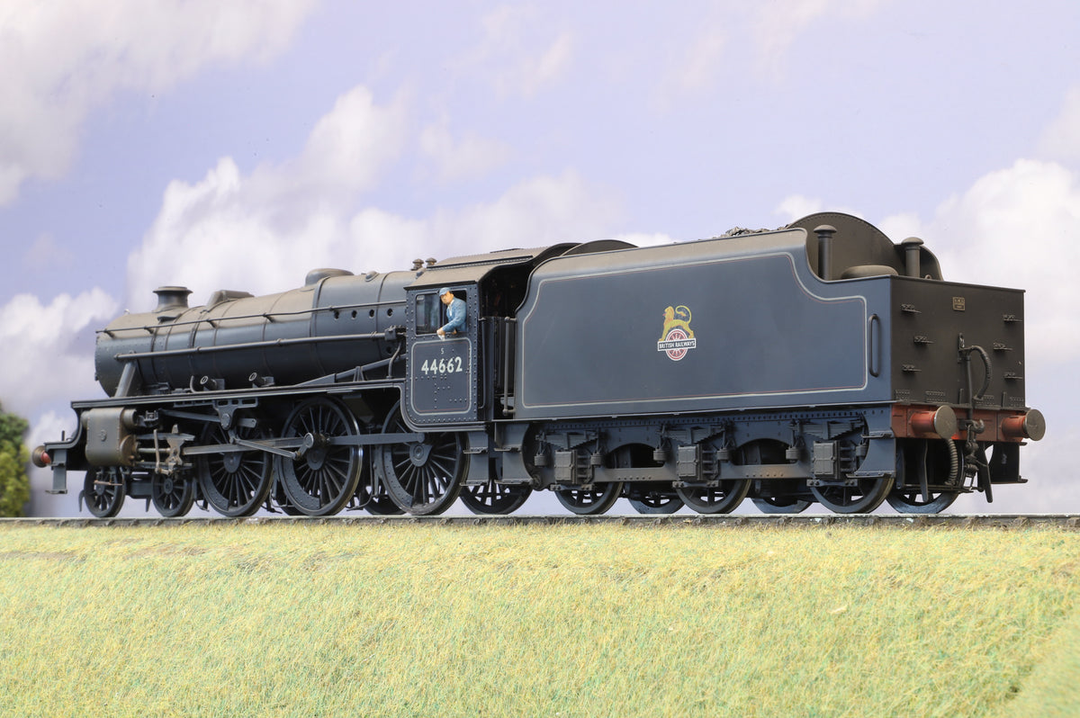 Sancheng/Finescale Brass Finescale O Gauge Black 5 No. 44662, BR Lined Black Early Emblem, Weathered