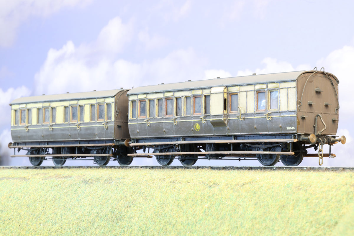 WORKSHOP Finescale O Gauge (Kit-Built) Pair of GWR 4 Wheel Coaches