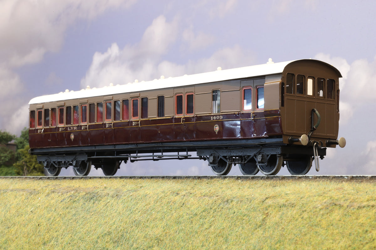 Kit-built Finescale O Gauge L&amp;YR Dia. 94 5 Compartment Brake 3rd No. 1409