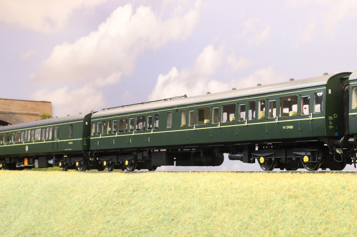 NEW Heljan Class 117 3 Car DMU BR Green with Small Yellow Panels