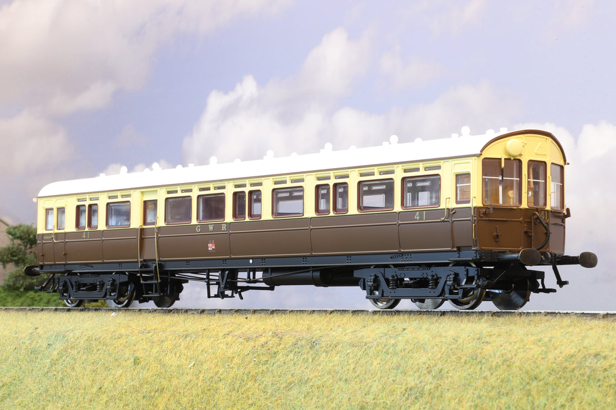 Dapol Finescale O Gauge Autocoach No.41 GWR Chocolate &amp; Cream (Twin Cities)