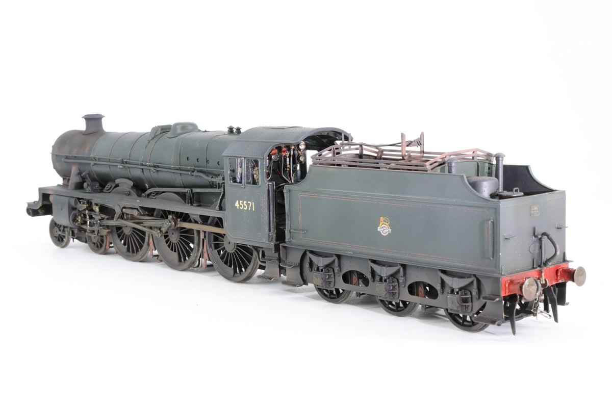Finescale O Gauge (Kit-Built) ex-LMS Jubilee No. 45571 'South Africa' BR Green Early Emblem Weathered