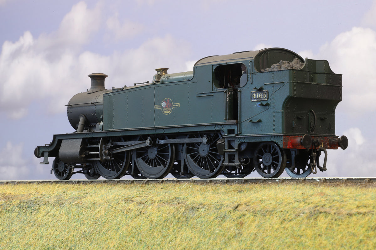 Heljan Finescale O Gauge 'Large Prairie' BR Unlined Green No. 4165 (Weathered)
