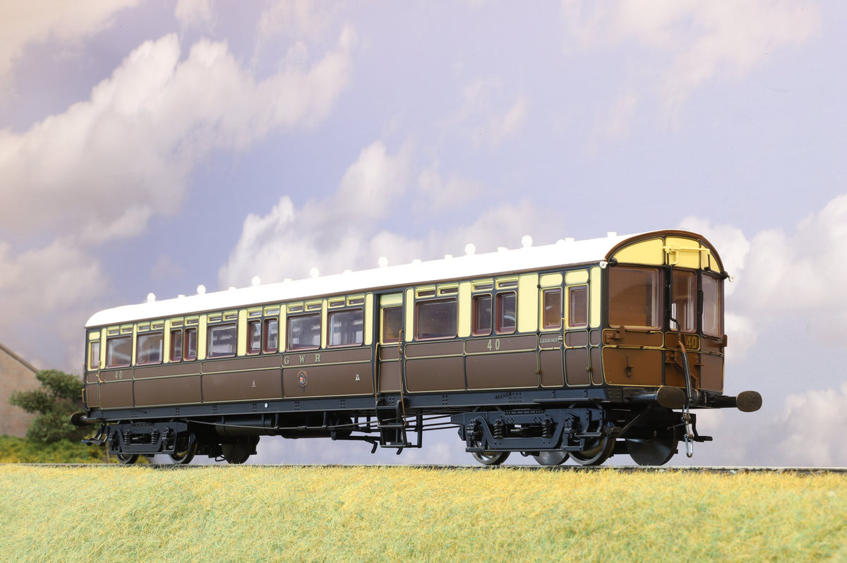 Dapol Finescale O Gauge Autocoach No.40 GWR Lined Chocolate & Cream