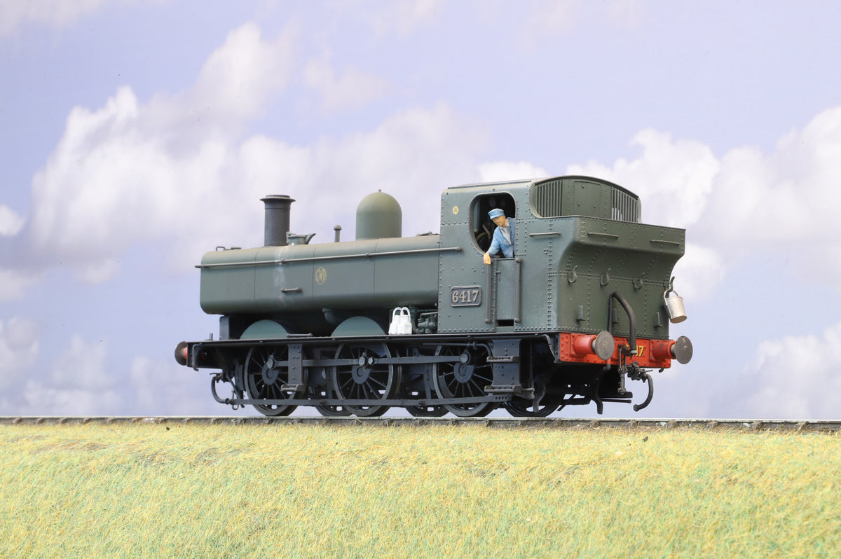 Dapol Finescale O Gauge Class 64xx Pannier No. 6417 GWR Shirtbutton Green, Weathered