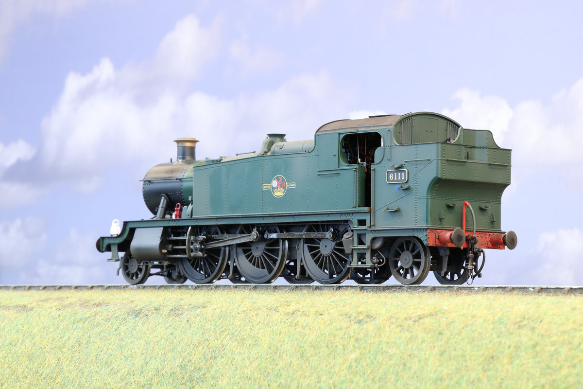 Heljan Finescale O Gauge GWR 'Large Prairie' No. 6111, BR Lined Green Pro-Weathered