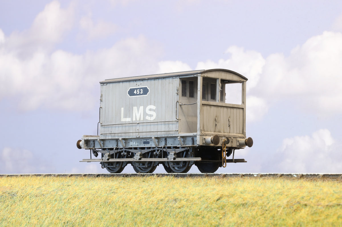 Finescale O Gauge (Kit-Built) LMS (ex-Midland Railway) Single Veranda Brake Van (Weathered)