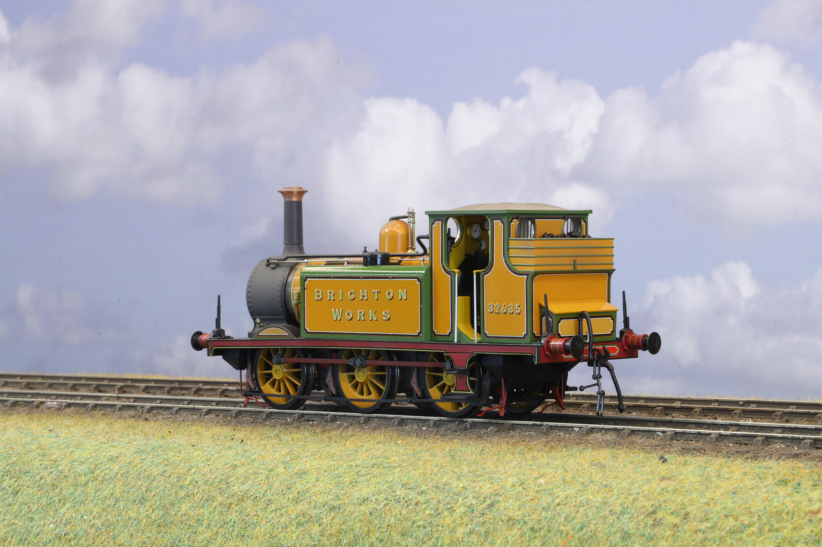 Dapol/Gaugemaster Finescale O Gauge 'Terrier' 'Brighton Works' Improved Engine Green No. 32635 DCC Sound Pro-Weathered