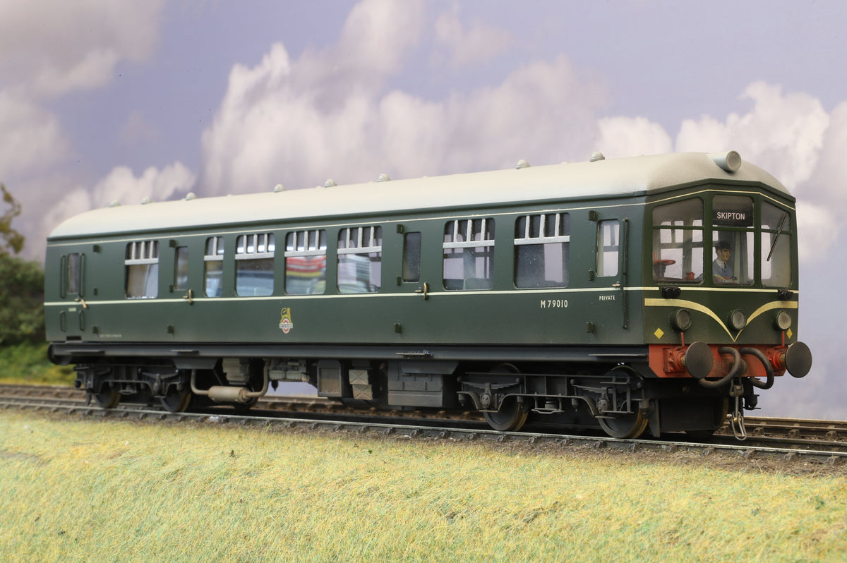 Sancheng/Bachmann Brass Finescale O Gauge Derby Lightweight 2-Car DMU BR Green, DCC Sound & Weathered