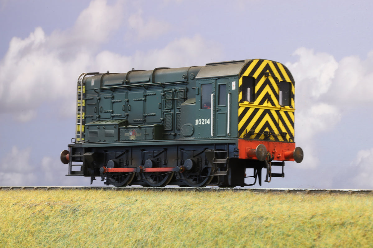 Bachmann Brassworks Finescale O Gauge Class 08 Shunter D3214, BR Green with Late Crest, Pro Weathered