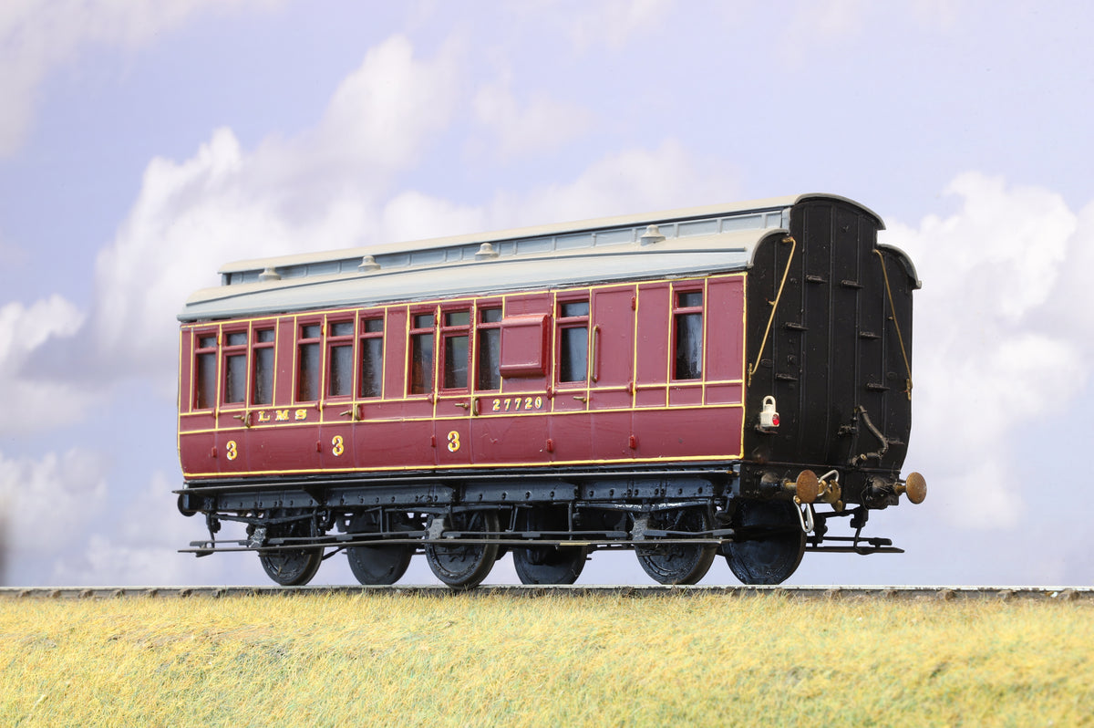 Kit-built Finescale O Gauge Six-wheel Midland Railway Brake Third No.27720