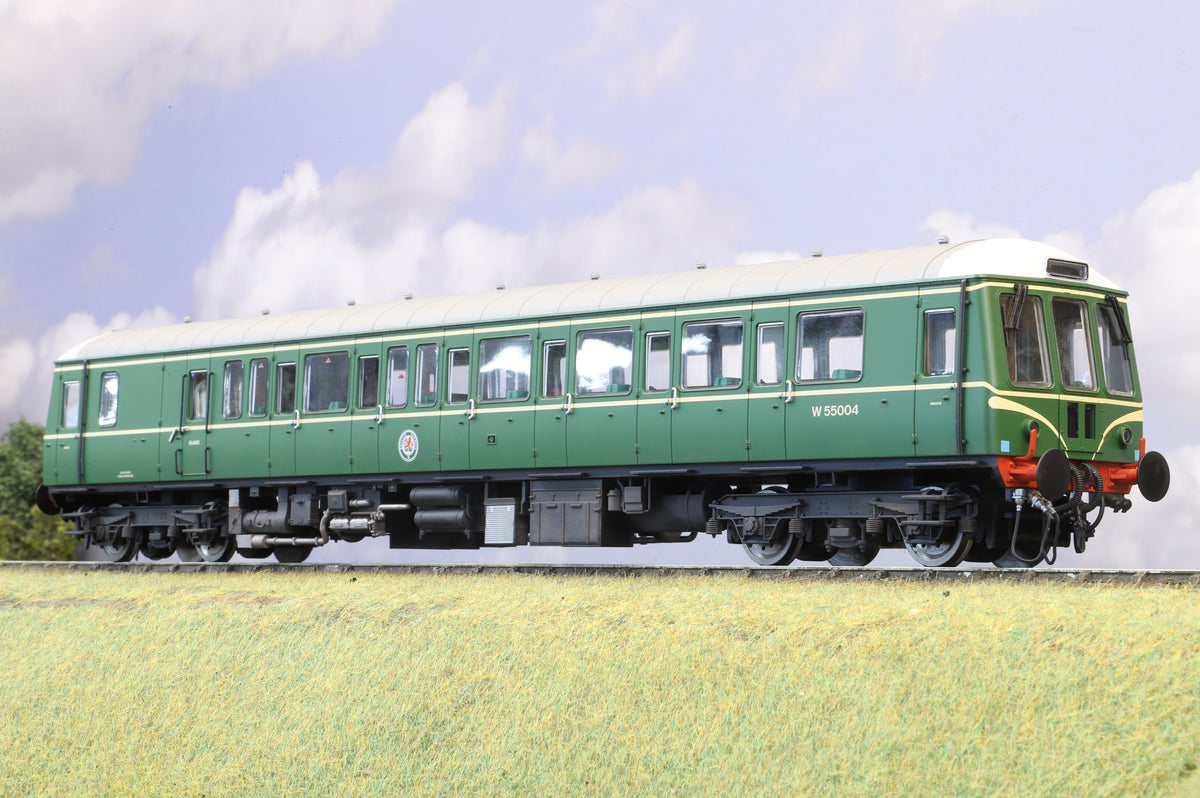 Dapol Finescale O Gauge Class 122 Railcar No. W55004 BR Green with Speed Whiskers