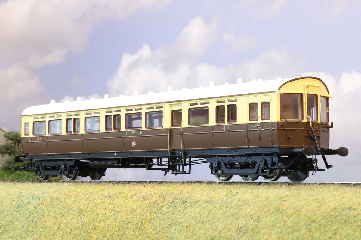 Dapol Finescale O Gauge Autocoach No.41 GWR Chocolate &amp; Cream (Twin Cities)