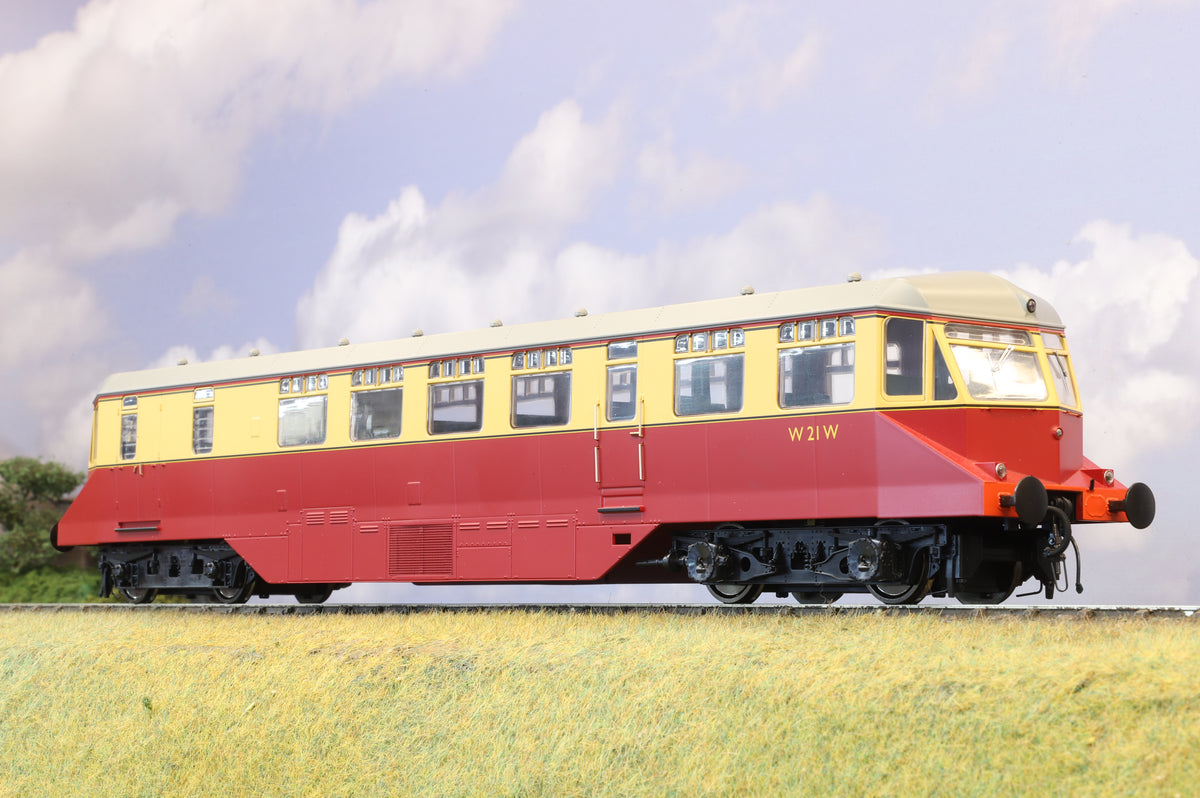 Heljan Finescale O Gauge Diesel Railcar No. W21W BR Crimson &amp; Cream