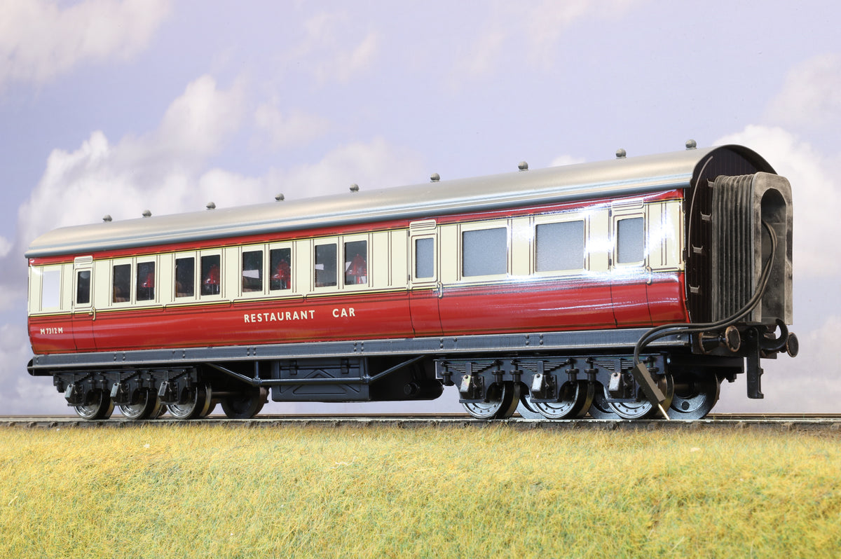 Darstaed Coarse Scale O LMS Period I Dining Car BR Crimson &amp; Cream