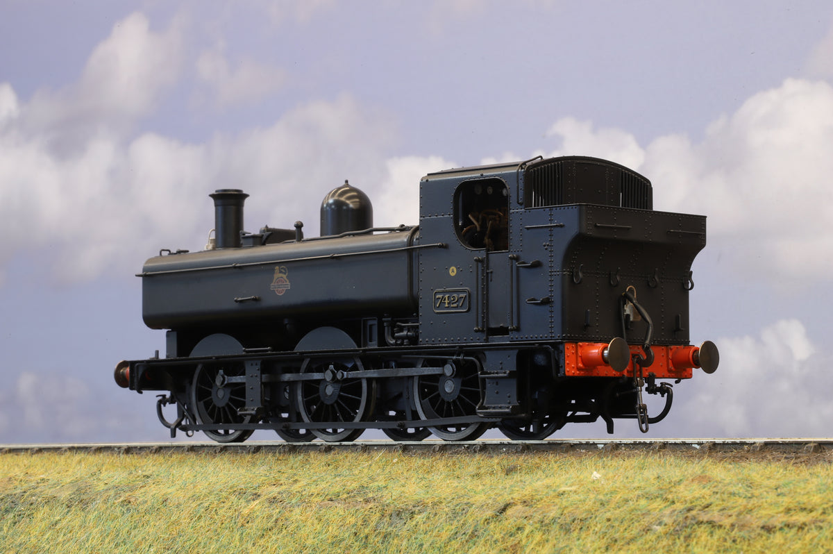 Lionheart Finescale O Gauge Class 74xx Pannier BR Black (Early Crest) No. 7427 Weathered