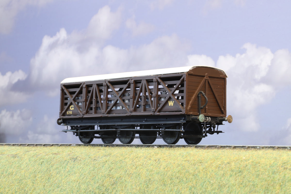 Finescale O Gauge (Kit-Built) GWR 6 Wheel Low Siphon, GWR Brown