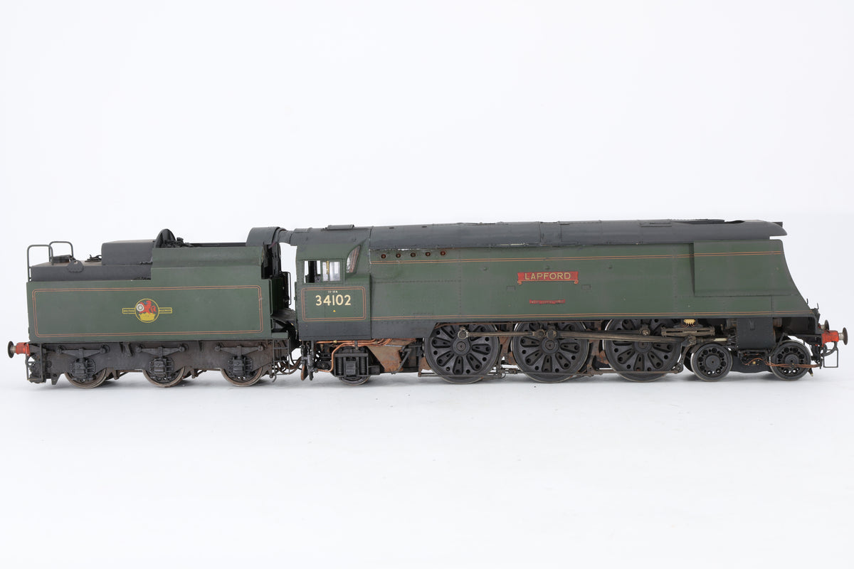 Finescale O Gauge (Kit-Built) ex-SR West Country No. 34102 'Lapford' BR Green Pro-Weathered
