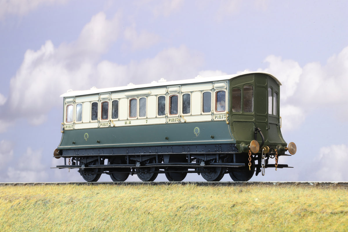 Finescale O Gauge (Kit-Built) Highland Railway 6-Wheel Observation Coach (Brass Construction)