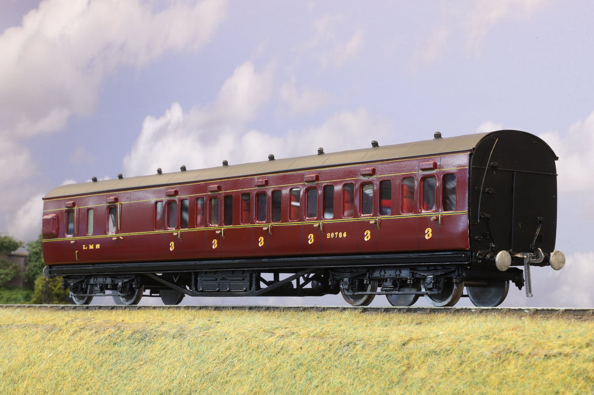 Kit-built Finescale O Gauge LMS 3rd Period 3 Suburban Brake Coach No. 20786