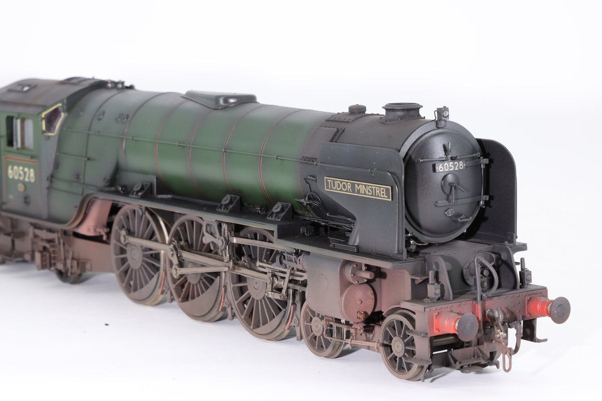 Golden Age Models Finescale O Gauge Peppercorn Class A2 No. 60528 'Tudor Minstrel' BR Green Late Crest DCC Sound & Smoke Pro-Weathered