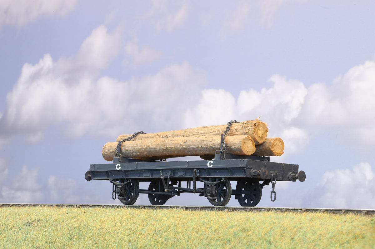 Finescale O Gauge (Kit-Built) GCR Flat Wagon, with Load