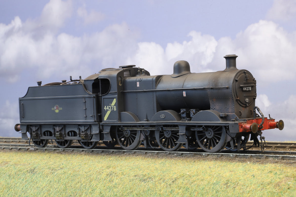 Finescale O Gauge (ex-LIMA) ex-LMS Class 4F No. 44278 BR Black Late Crest with Tender Back Cab Pro-Weathered