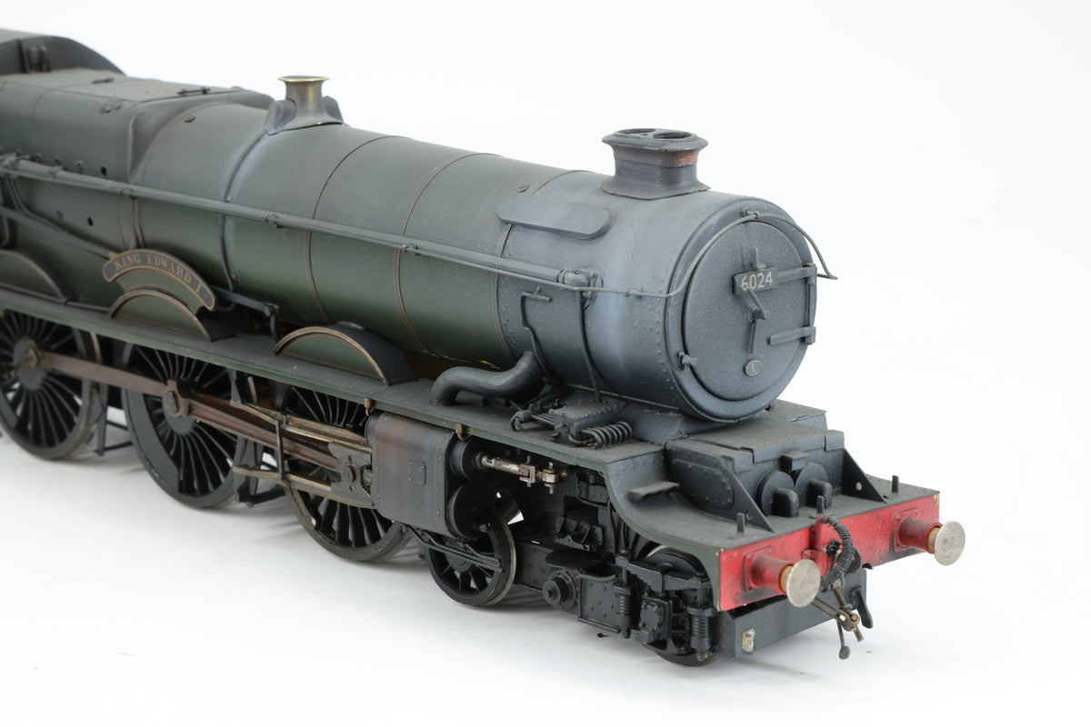 Finescale O Gauge (Scratch-Built) ex-GWR 'King' No. 6024 'King Edward I' BR Green Weathered DCC Sound
