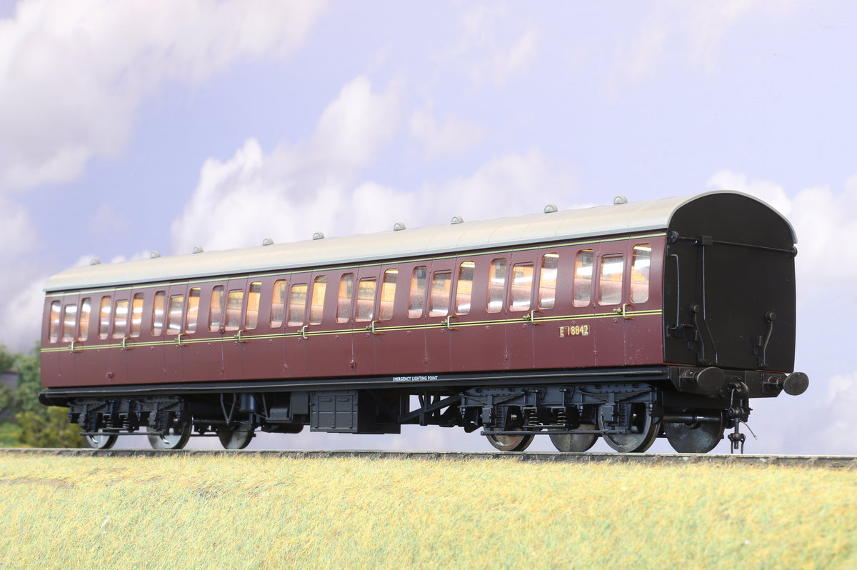 Darstaed Finescale O Gauge Mk1 Suburban Second BR Lined Maroon No. E18842