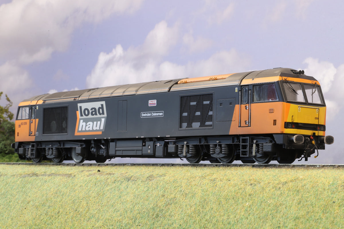 Heljan Finescale O Gauge 6007 Class 60 No. 60059 'Swinden Dalesman', Loadhaul Black/Orange (Weathered)
