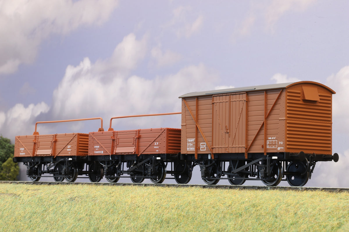 Dapol Finescale O Gauge Rake of 3 x BR Open Wagons/Vans