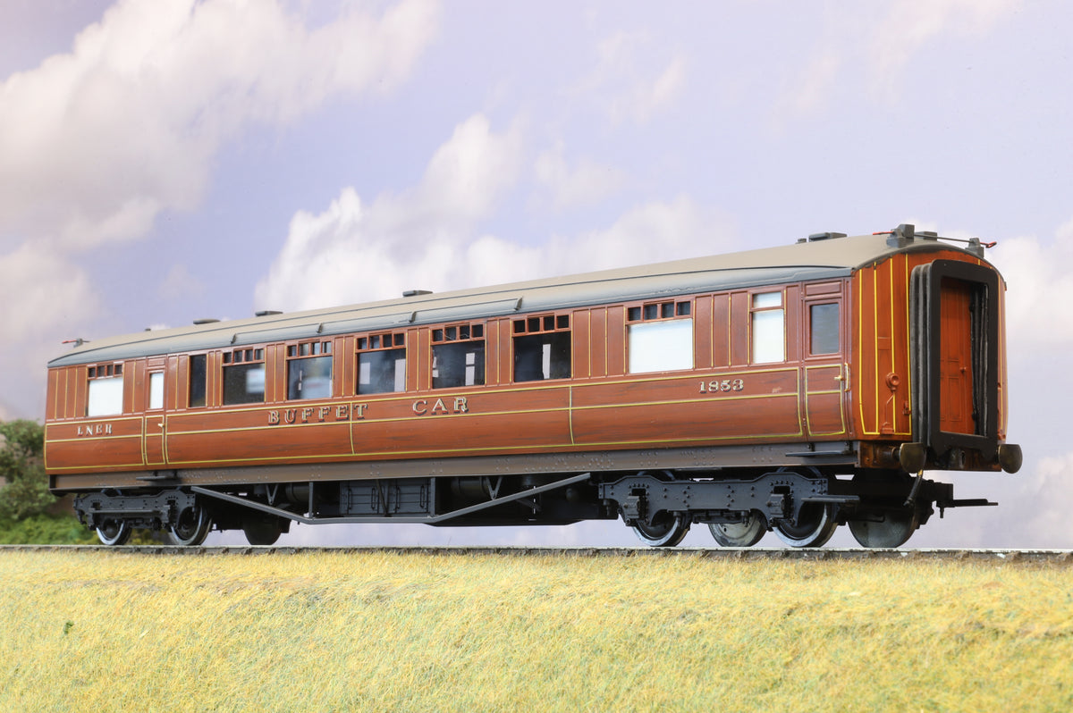 Golden Age Models Finescale O Gauge Gresley LNER Teak Buffet Car No. 1853