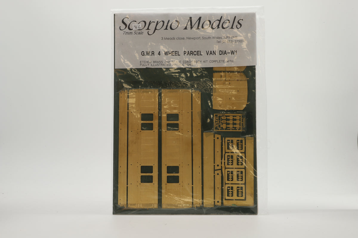 Scorpio Models Finescale O Gauge Parcel Van (Diagram W1) Kit