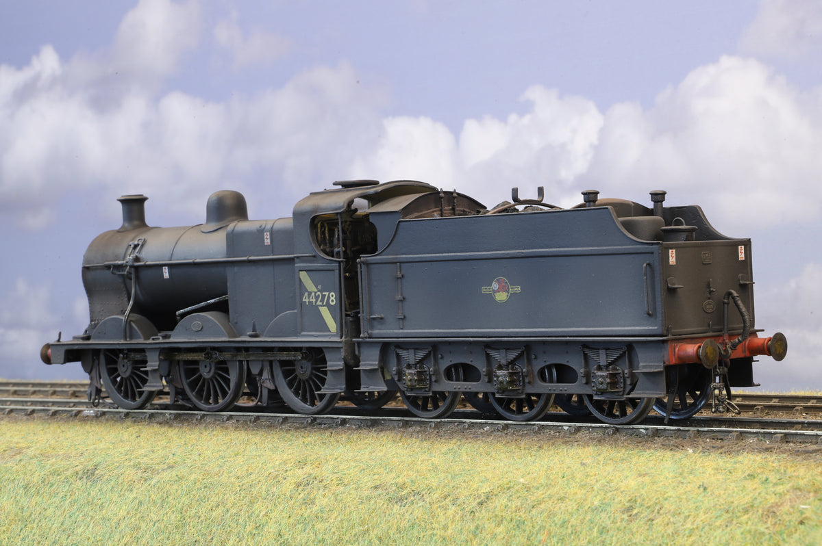 Finescale O Gauge (ex-LIMA) ex-LMS Class 4F No. 44278 BR Black Late Crest with Tender Back Cab Pro-Weathered