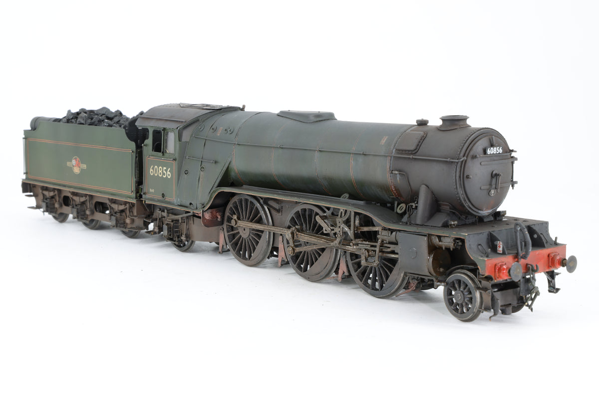 Finescale O Gauge Gresley V2 No. 60856 BR Green Late Crest Pro-Weathered