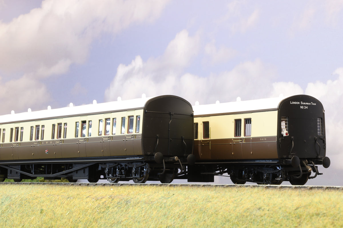 Lionheart Finescale O Gauge Suburban B Set Pair GWR Chocolate &amp; Cream
