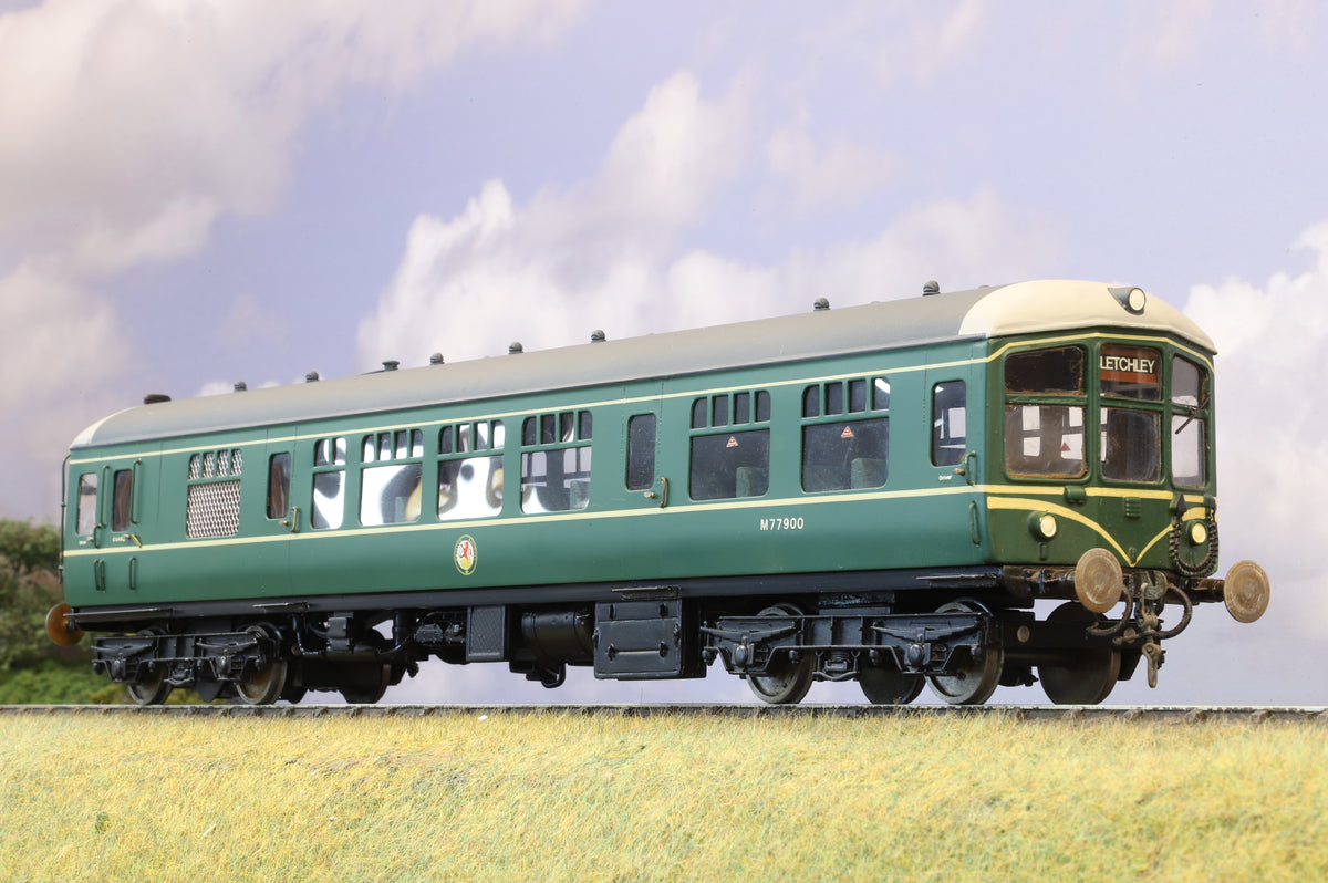 Kit-built Finescale O Gauge Derby Lightweight Single Car DMU BR Green (Speed Whiskers)
