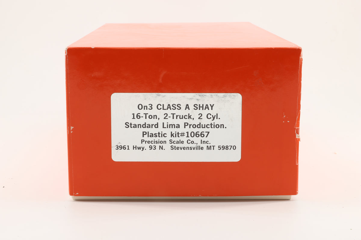 Precision Scale Co. On3 16T 2-Truck Class A Shay Kit
