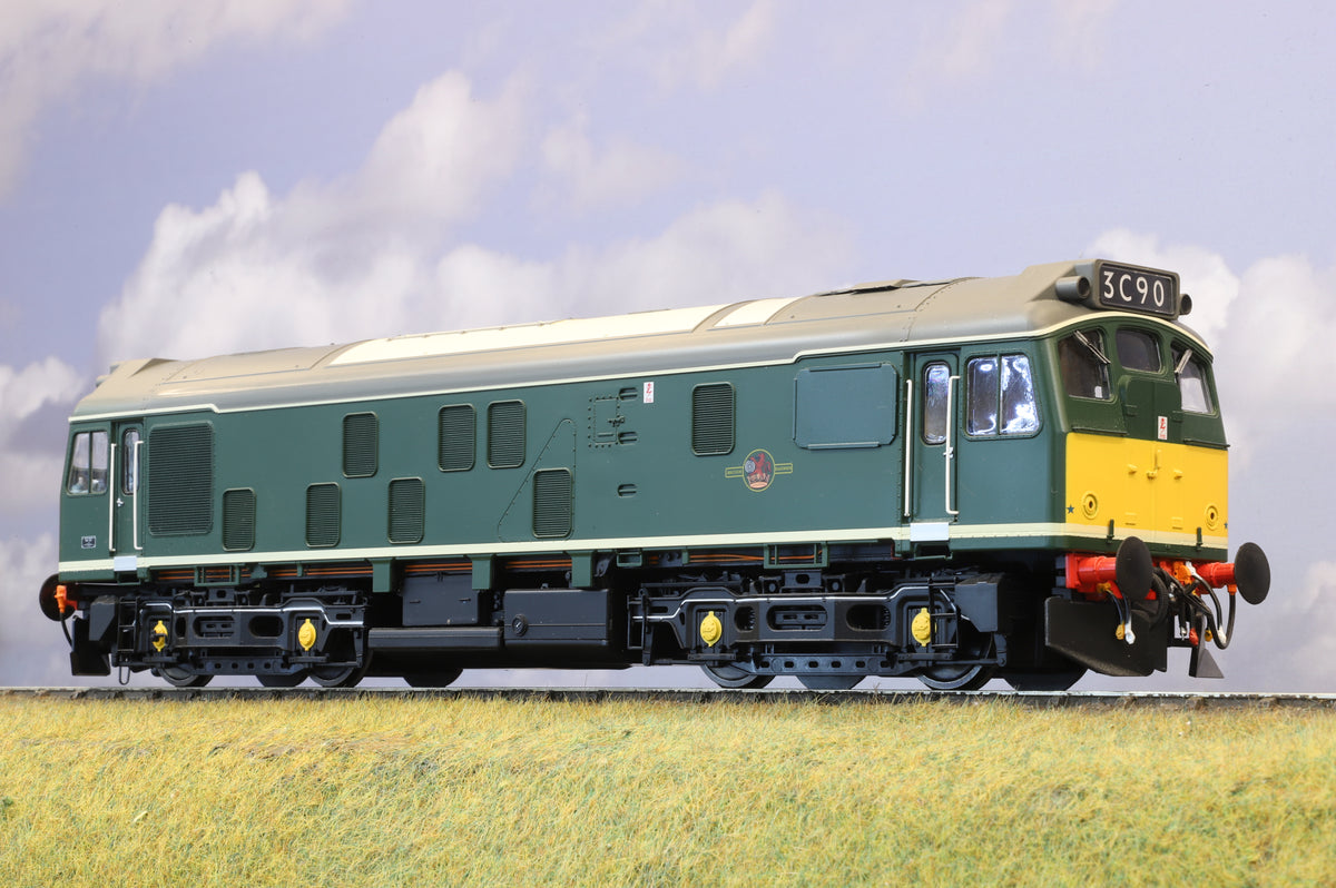 WORKSHOP Finescale O Gauge Heljan Class 25/1 BR Green (Small Yellow Panels) Unnumbered