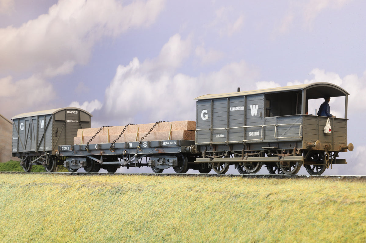 Kit-built Finescale O Gauge Rake of Three GWR Wagons