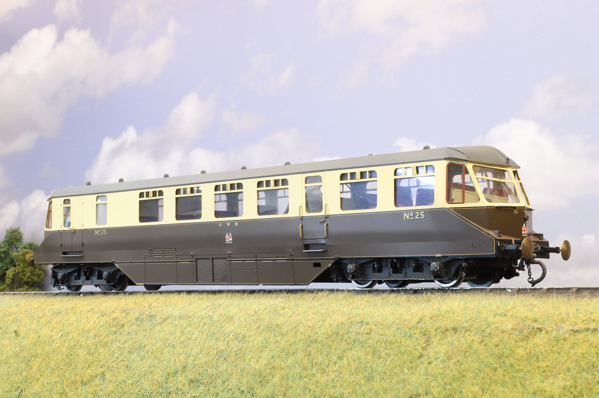 WORKSHOP Finescale O Gauge (Kit-Built) GWR Railcar (Choc &amp; Cream) No. 25