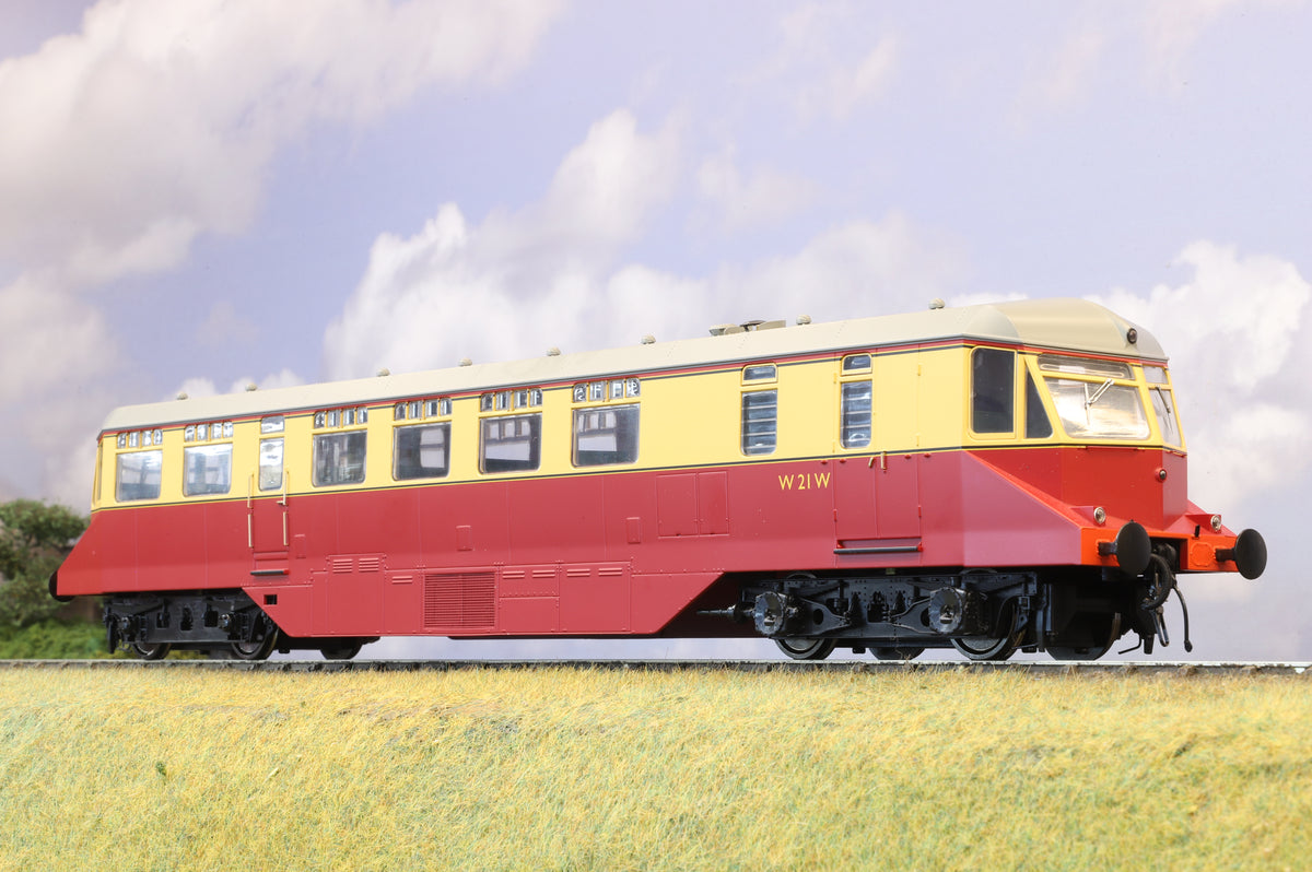 Heljan Finescale O Gauge Diesel Railcar No. W21W BR Crimson &amp; Cream
