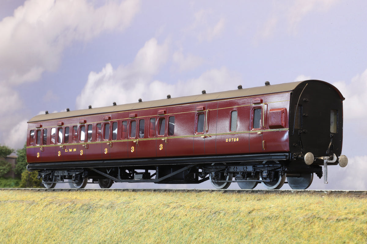 Kit-built Finescale O Gauge LMS 3rd Period 3 Suburban Brake Coach No. 20786