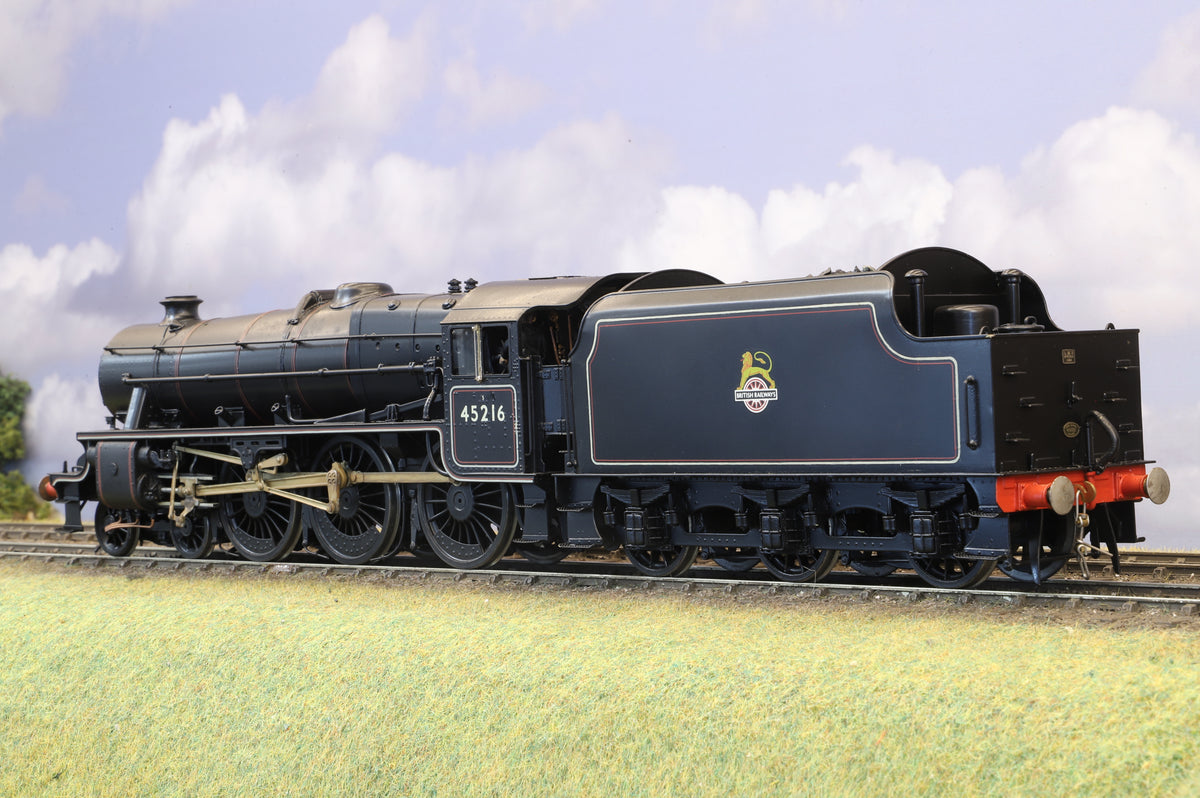 Finescale O Gauge Kit-built Black 5 No.45216, BR Lined Black Early Crest