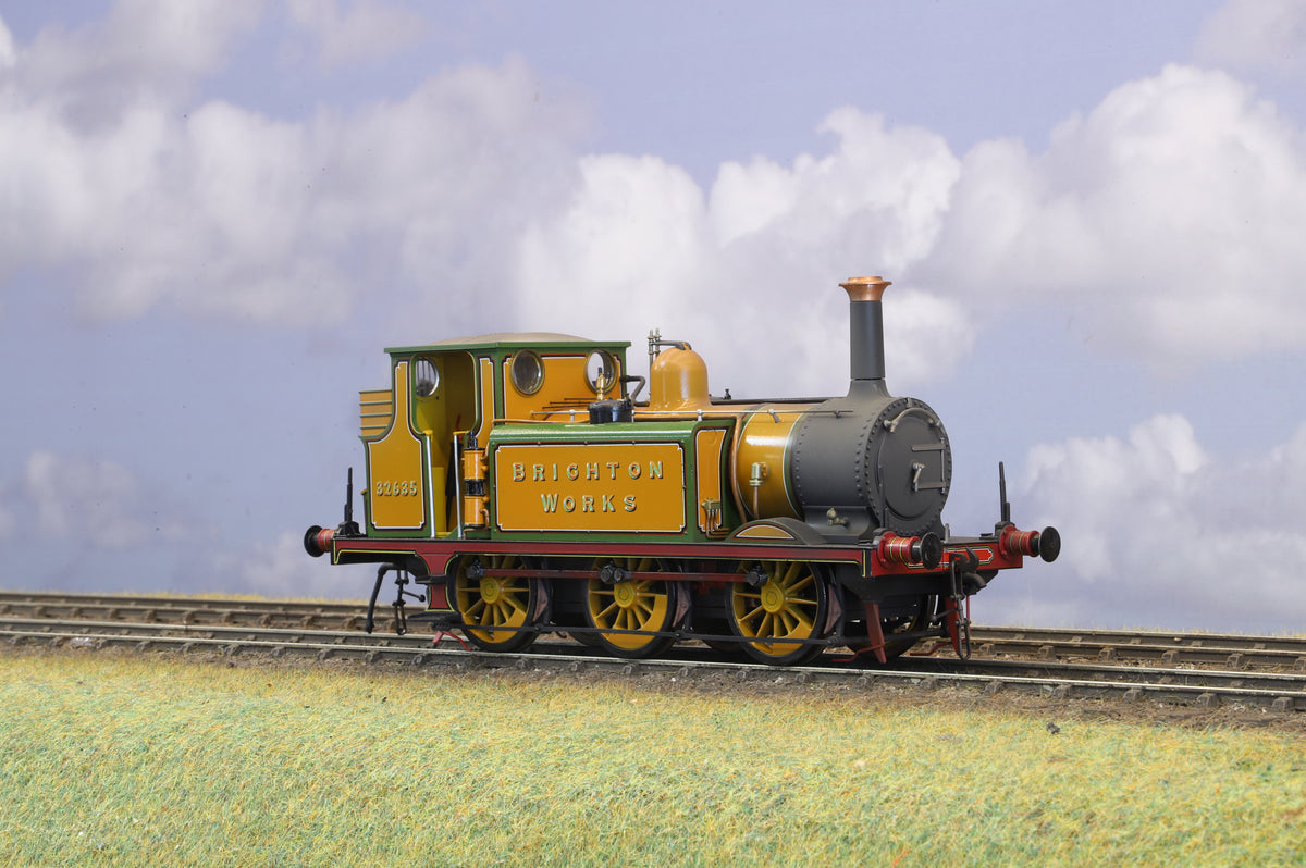 Dapol/Gaugemaster Finescale O Gauge 'Terrier' 'Brighton Works' Improved Engine Green No. 32635 DCC Sound Pro-Weathered
