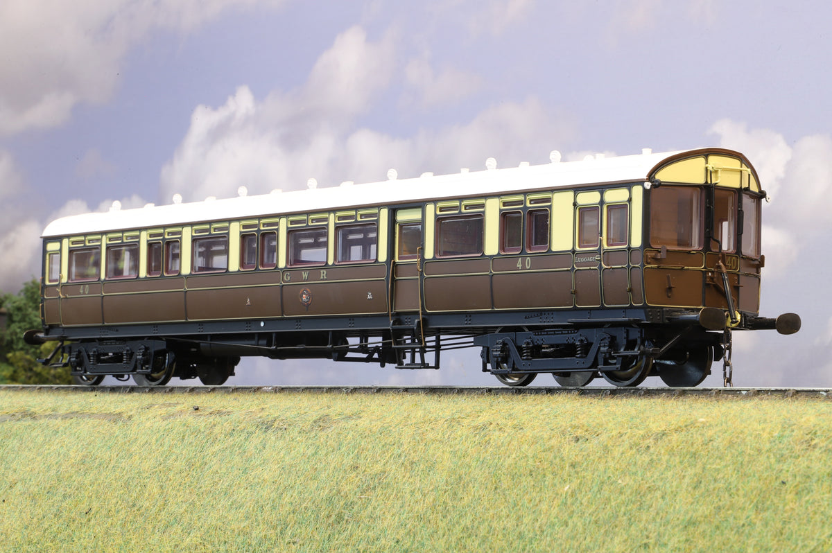 Dapol Finescale O Gauge GWR Autocoach No. 40, GWR Chocolate & Cream