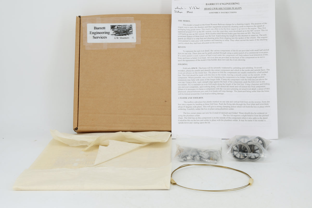 Barrett Engineering Services Gauge 1 (1:32) GWR/BR Shunters Truck