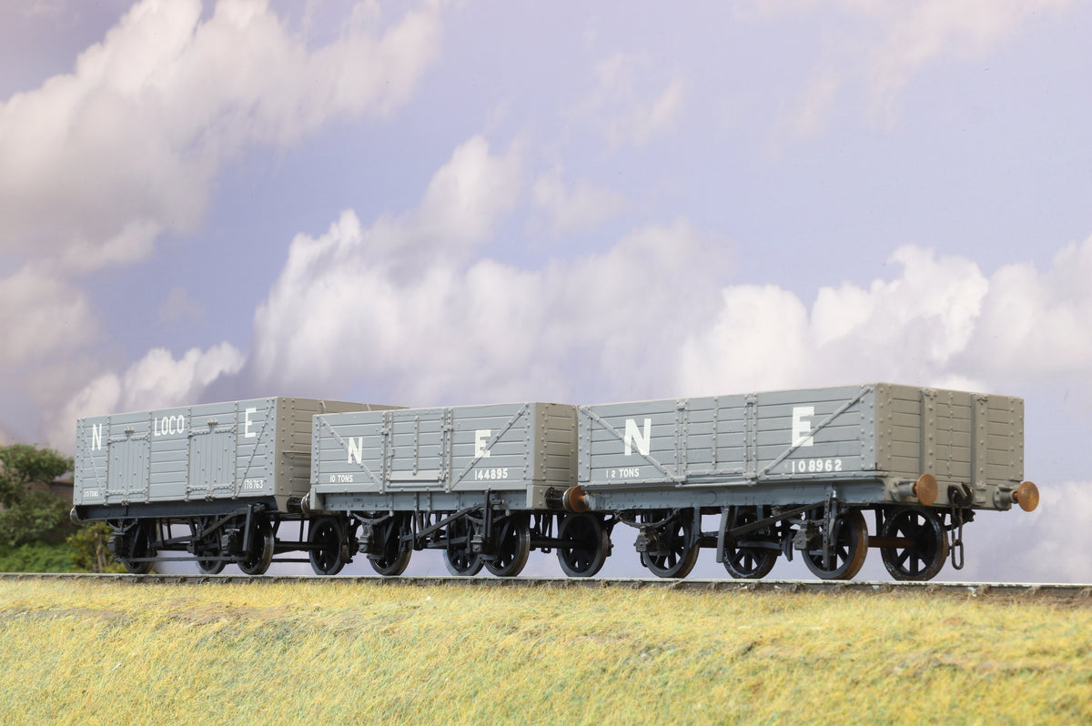 Finescale O Gauge (Kit-Built) Rake Of 3 NE Open Wagons