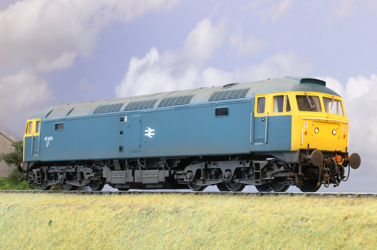 JLTRT Kit Built Finescale O Gauge Class 47 BR Blue No.47408, DCC Sound &amp; Weathered